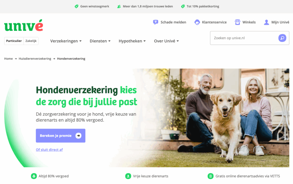 Unive hondenverzekering